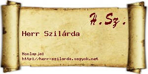 Herr Szilárda névjegykártya